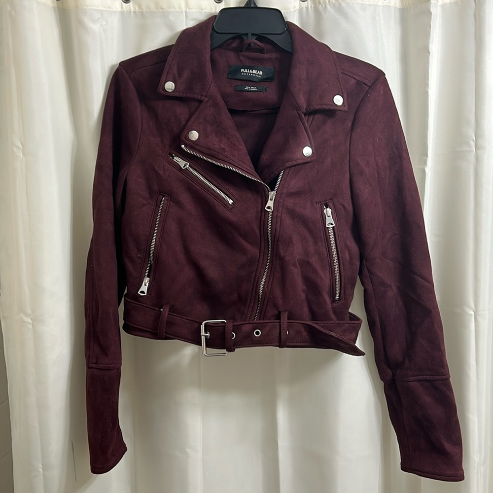 Pull & Bear Suede Moto Jacket